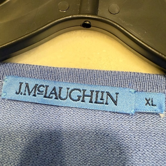 J. McLaughlin Marnie Women’s Sweater Blue V-Neck Long Sleeves Sz XL - Picture 6 of 13